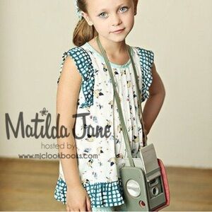 10 Matilda Jane Friends Forever Lana Ruffle Bird Butterfly tank top shirt